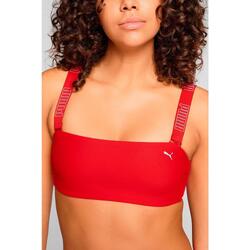 Haut de maillot bandeau Rouge femme