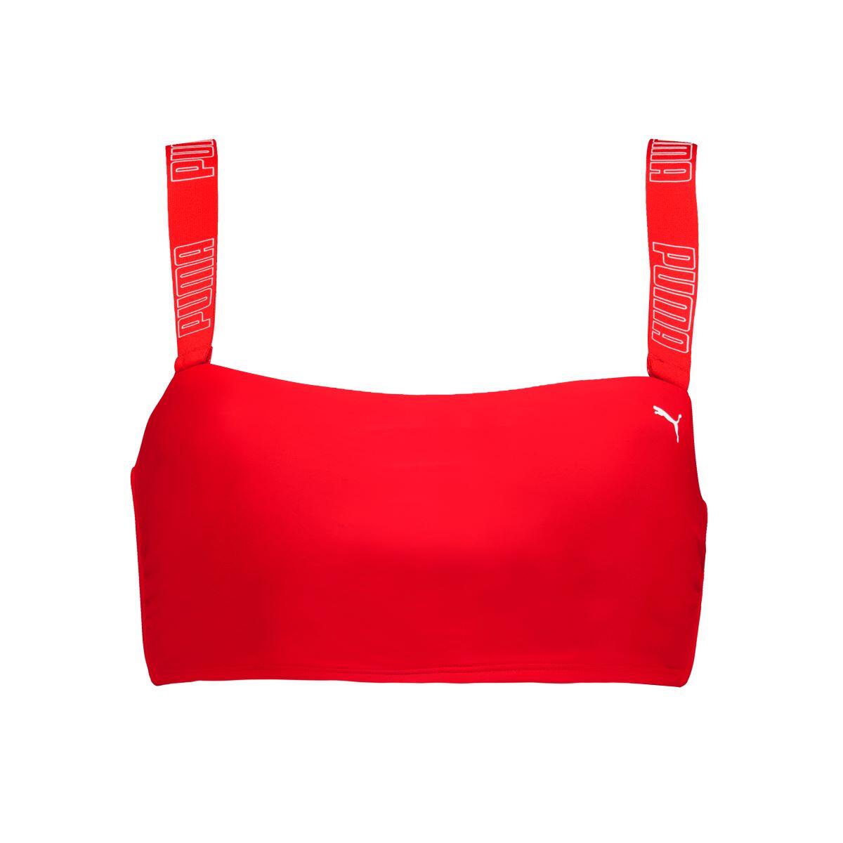 Top de bikini bandeau para mujer Rojo 5/6