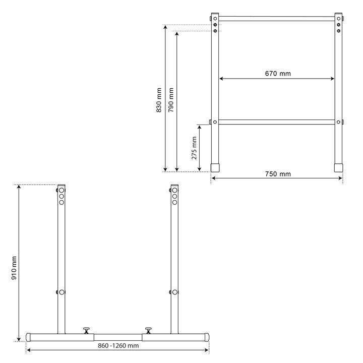Barre parallele alte per dip 6/6