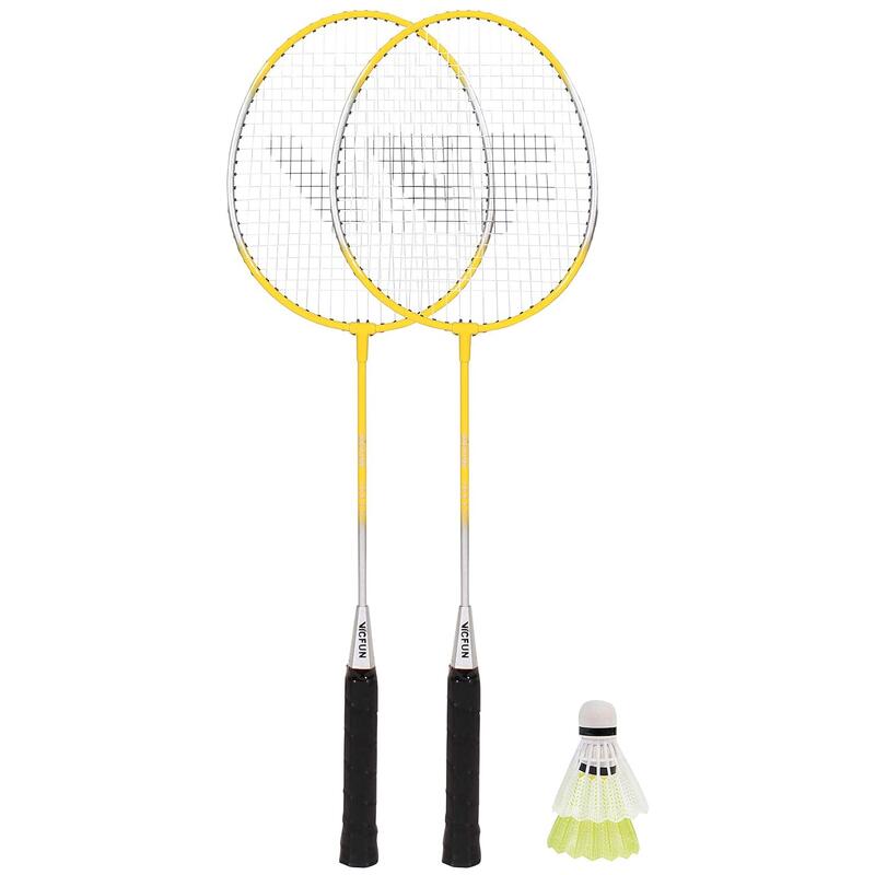 VICFUN Badmintonset A Basic - 2 rackets, net, draagtas