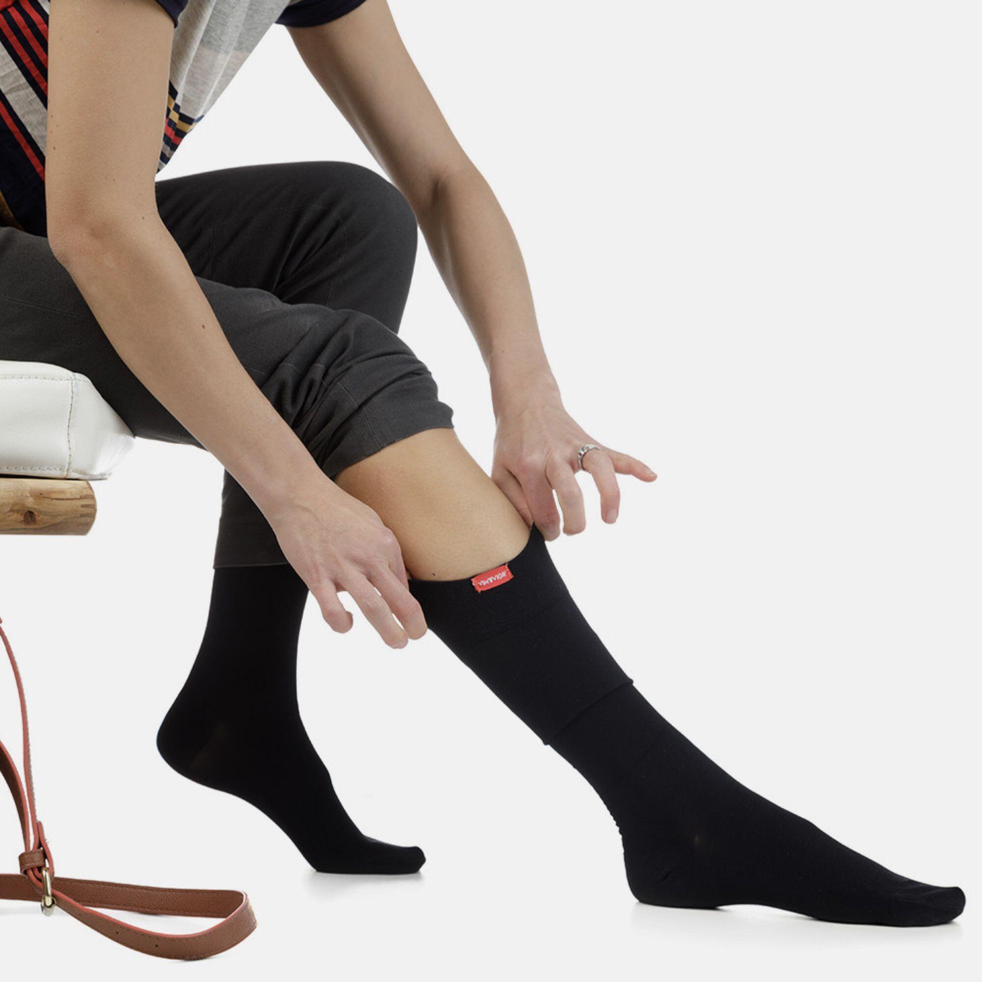 Moisture Wicking Nylon Graduated Compression Socks | 20-30 mmhg | Unisex 4/7