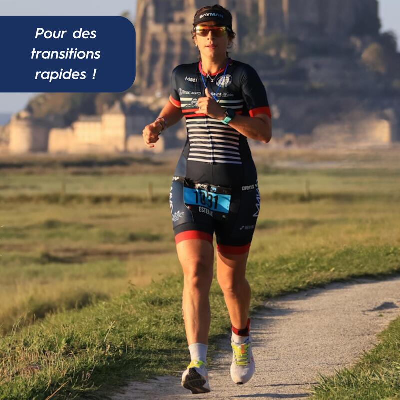 Lacets élastiques pour le triathlon - silicone - rose fluo