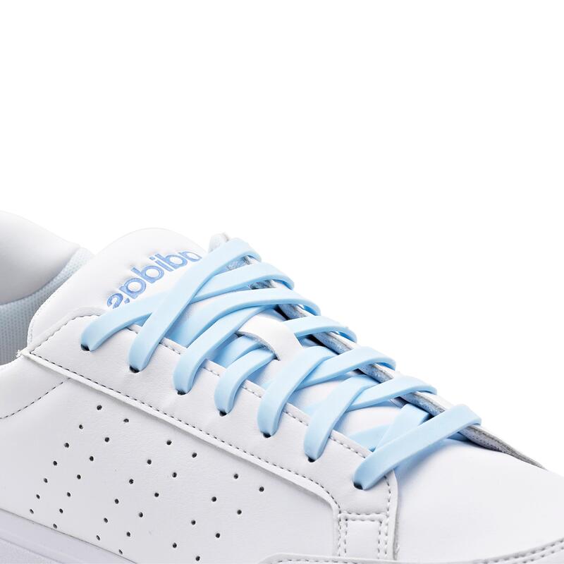 Lacets élastiques larges baskets/sneakers - silicone - bleu clair