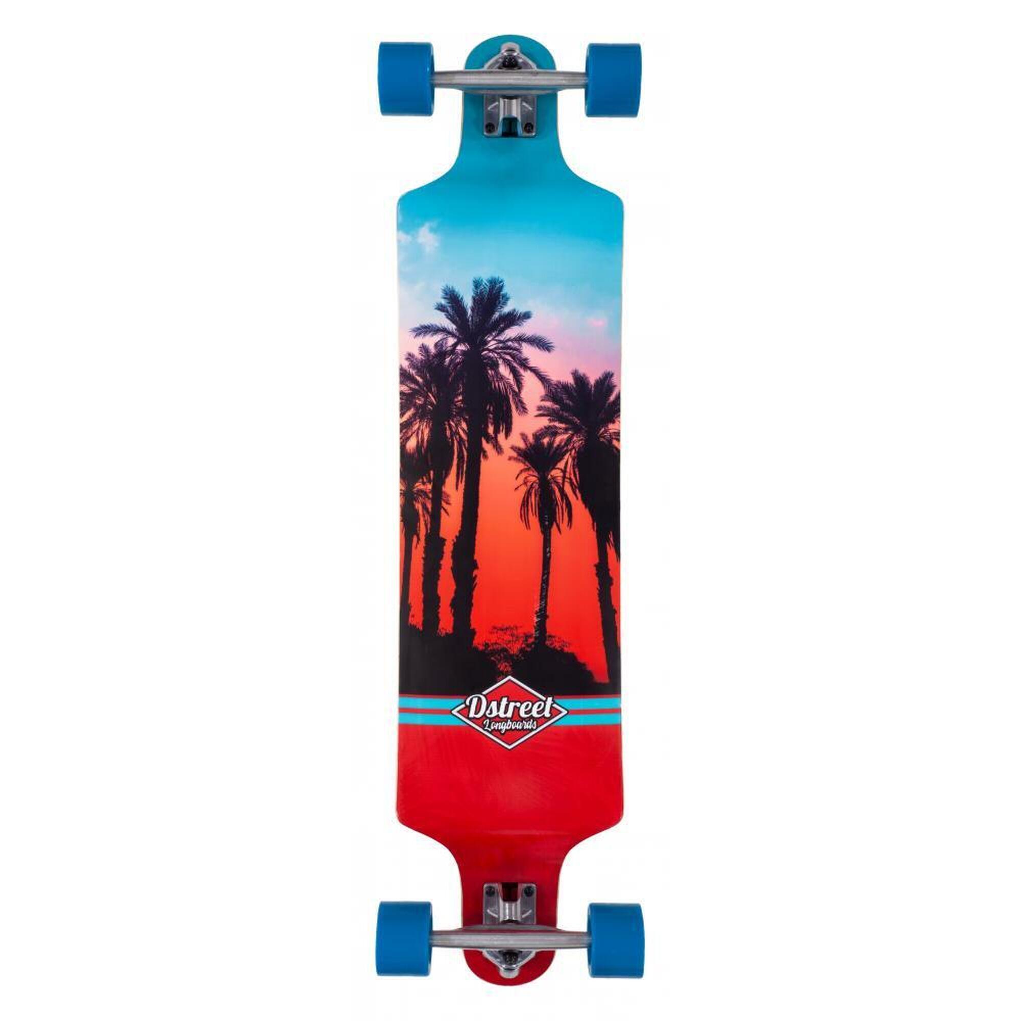 D Street Drop Down Longboard Hawaiian