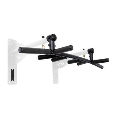 Unisex fitness optrekstang voor wandmontage met bokszakoog drago wit/zwart