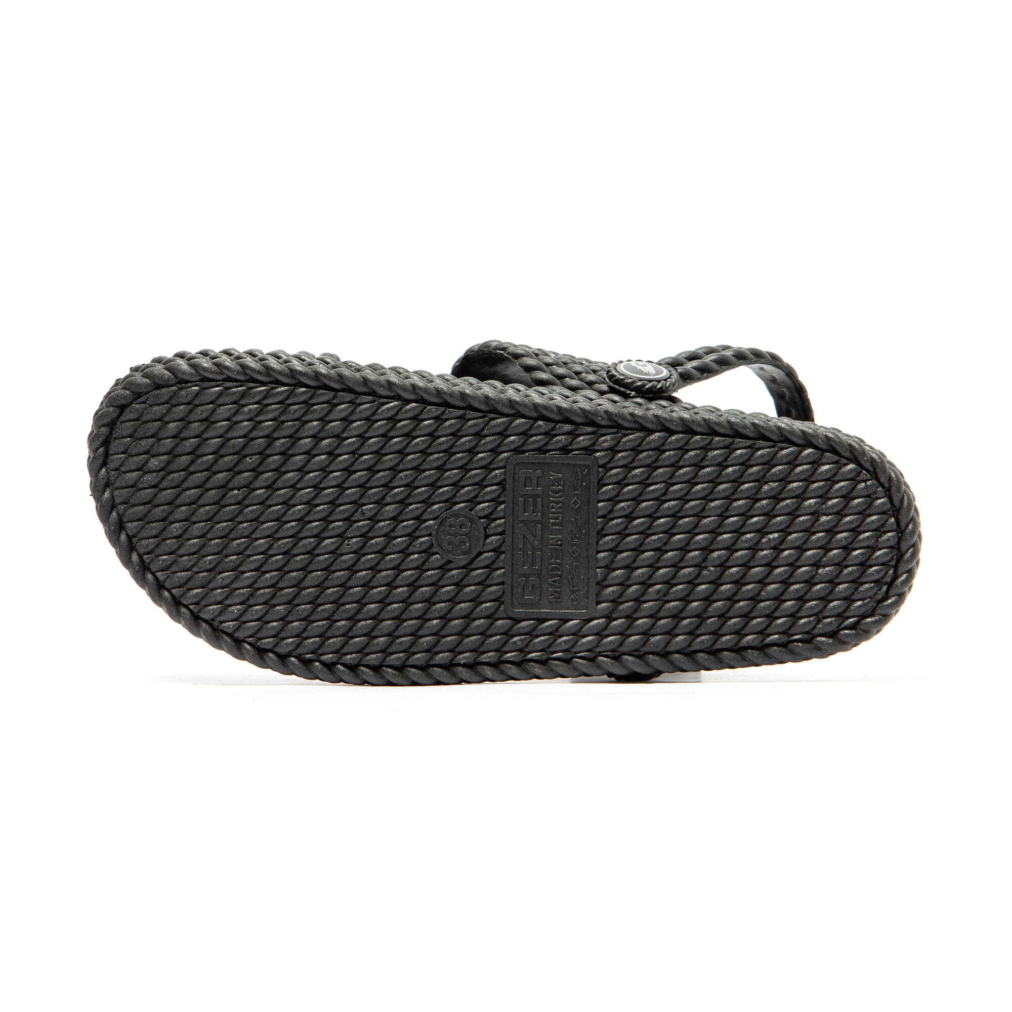 Sandales noires pour femme avec semelles en gomme antidérapantes 7/7