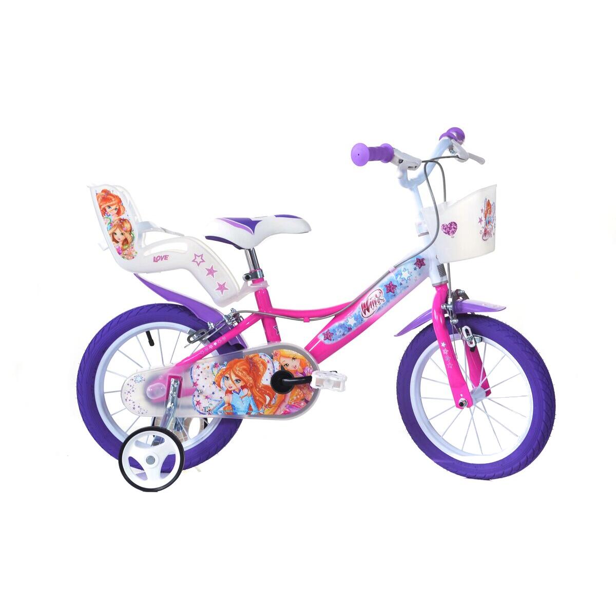 Bicicleta Winx 14 polegadas para menina com rodinhas