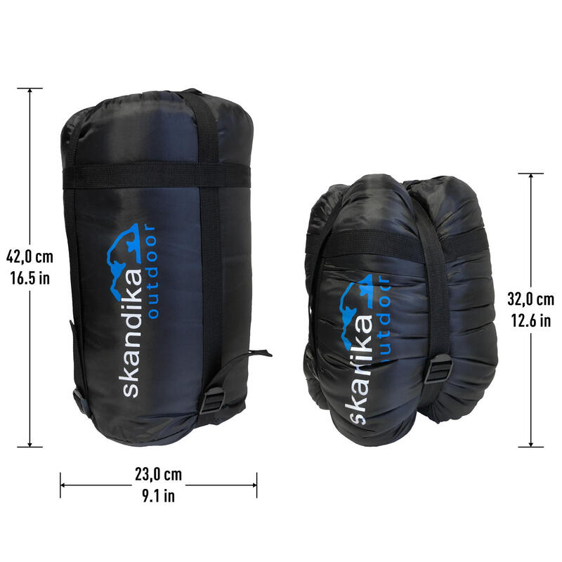 Mumienschlafsack - Vegas - Outdoor - Schwarz - RV rechts - bis -12°C