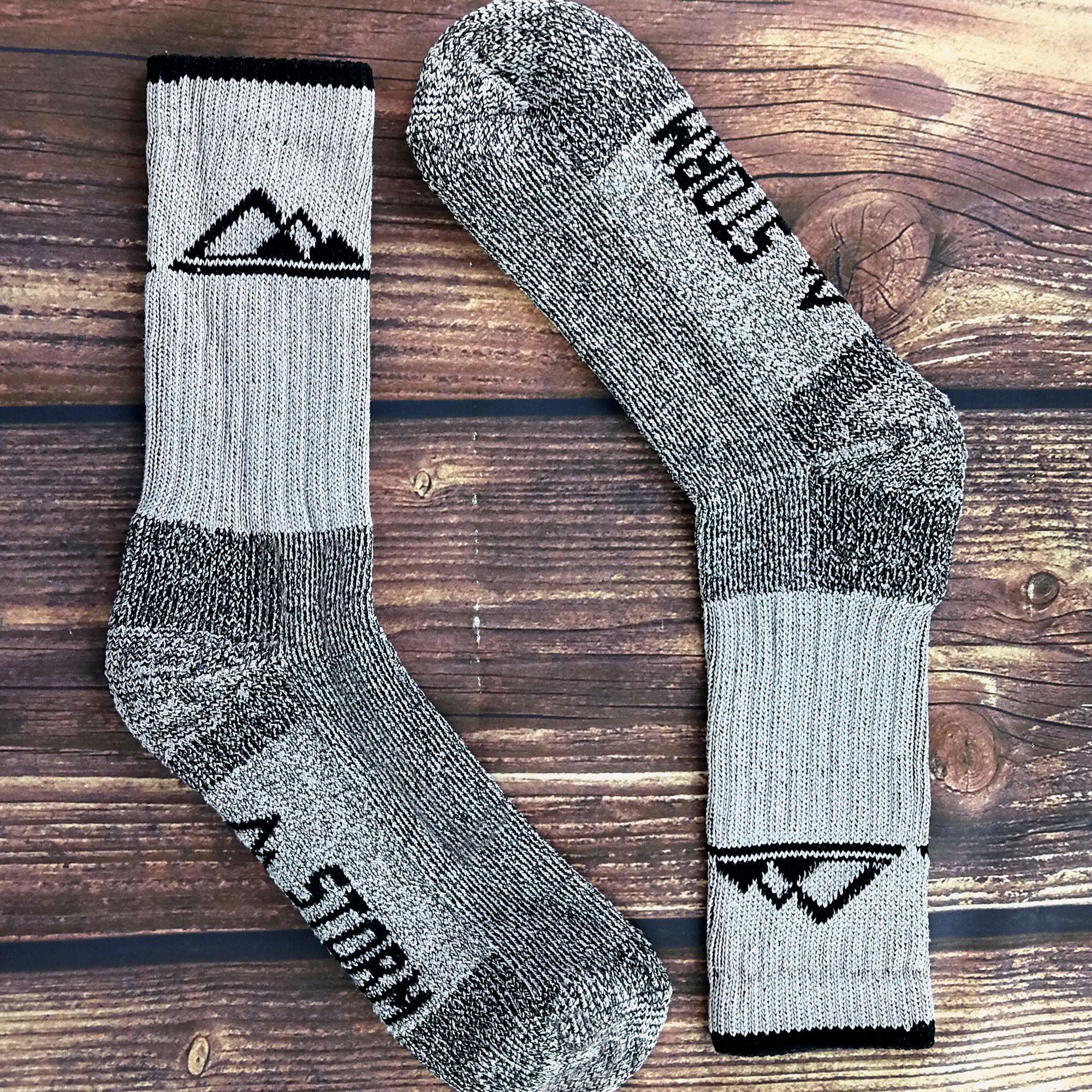 3 Pack Mens Heavy Cushioned Outdoor Cotton Hiking Socks 4/6