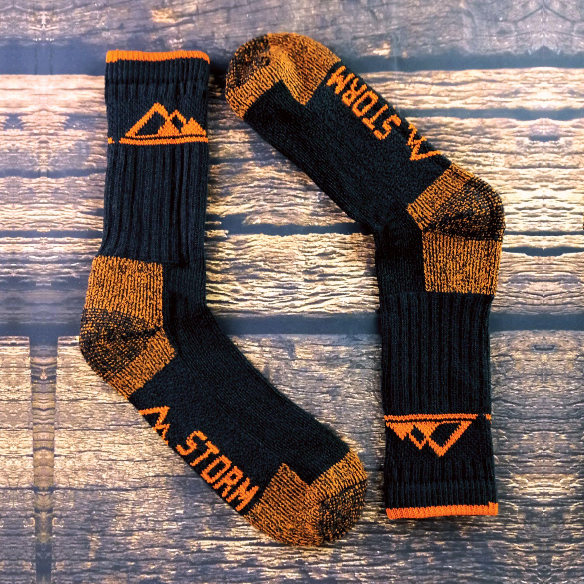 3 Pack Mens Heavy Cushioned Outdoor Cotton Hiking Socks 5/6