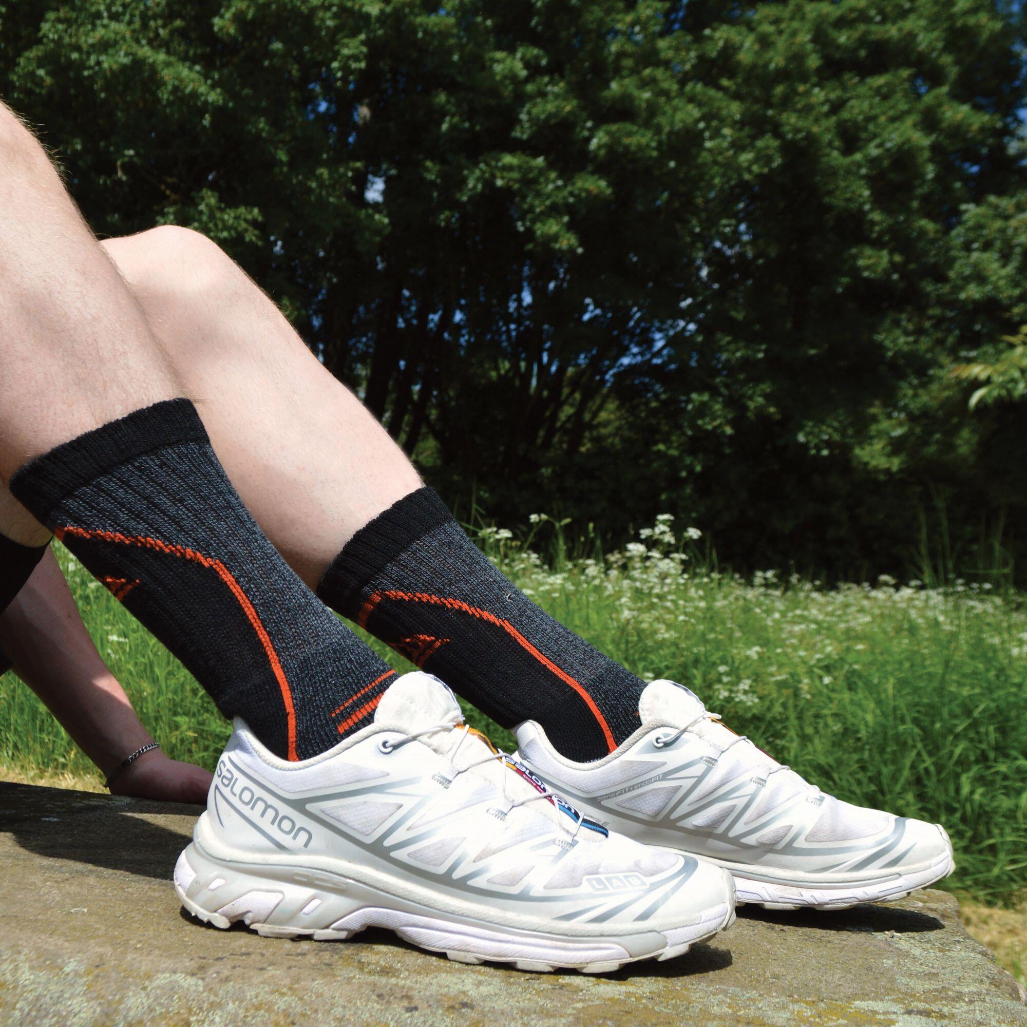 4 Pairs Mens Cushioned Anti Blister Breathable Walking Hiking Socks 4/7