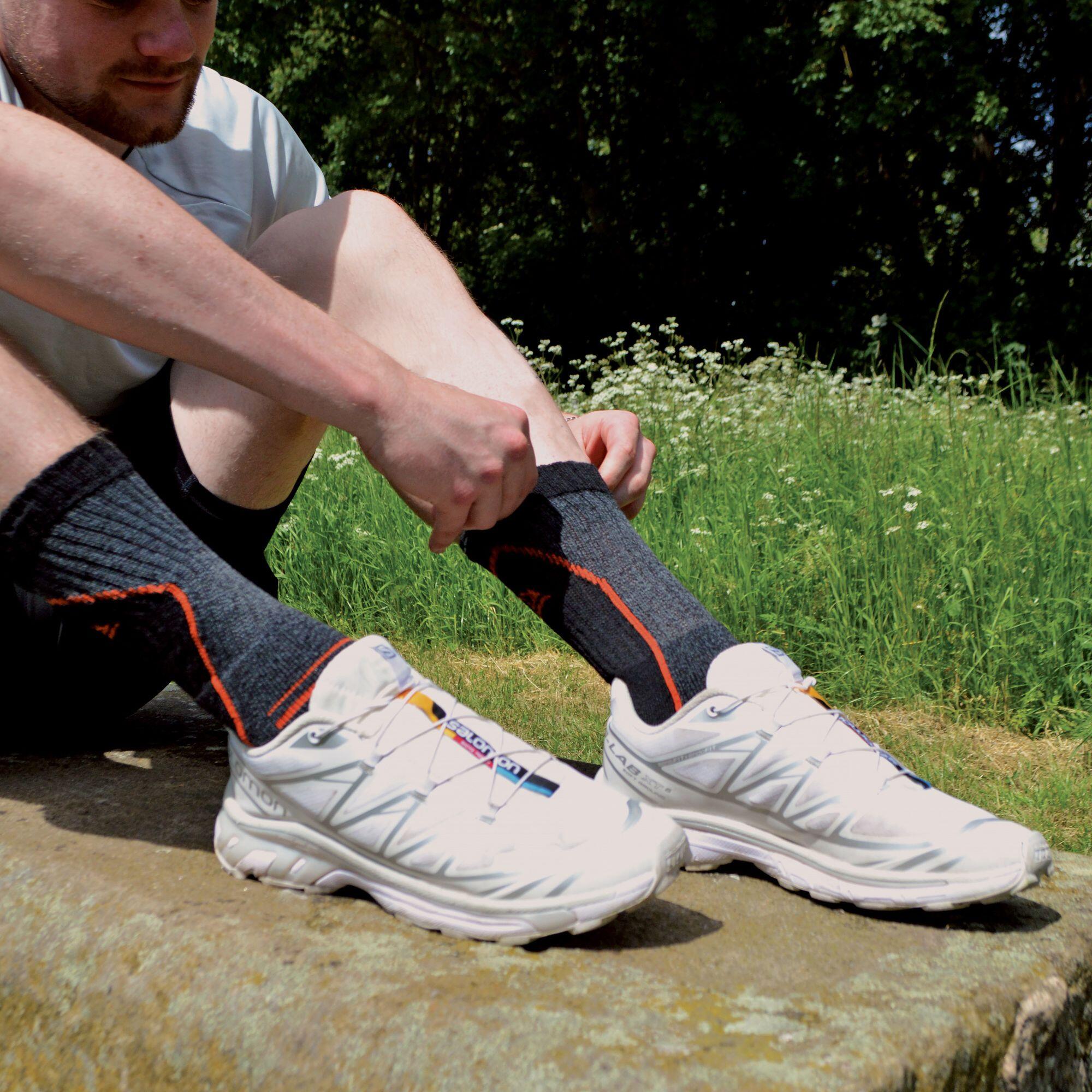 4 Pairs Mens Cushioned Anti Blister Breathable Walking Hiking Socks 5/7