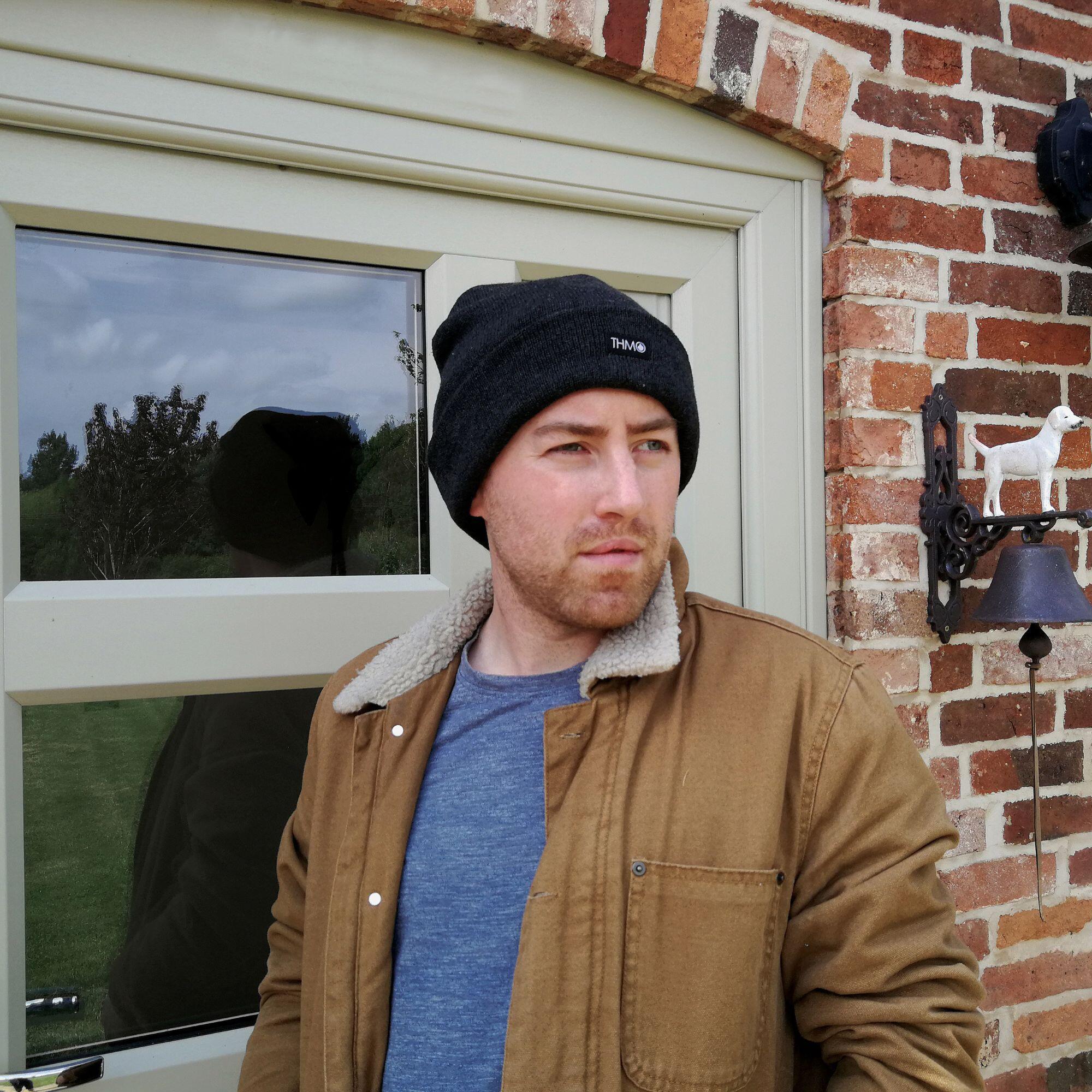 Mens Outdoor Thermal Knitted 40g 3M Thinsulate Lined Beanie Hat