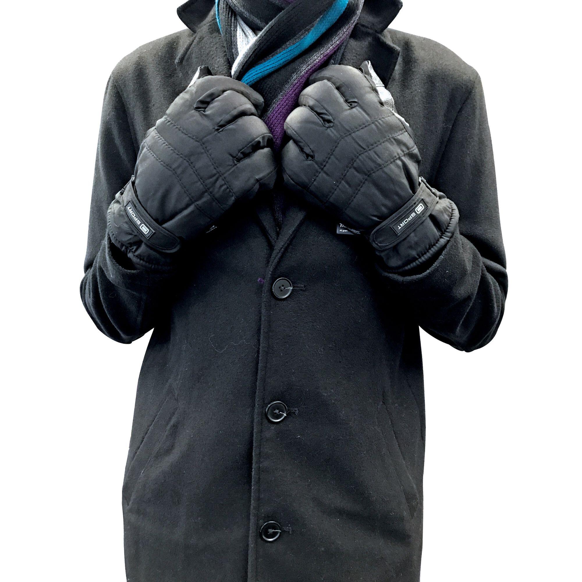 Mens 3M Thinsulate 40 gram Thermal Insulated Waterproof Ski Gloves 4/6