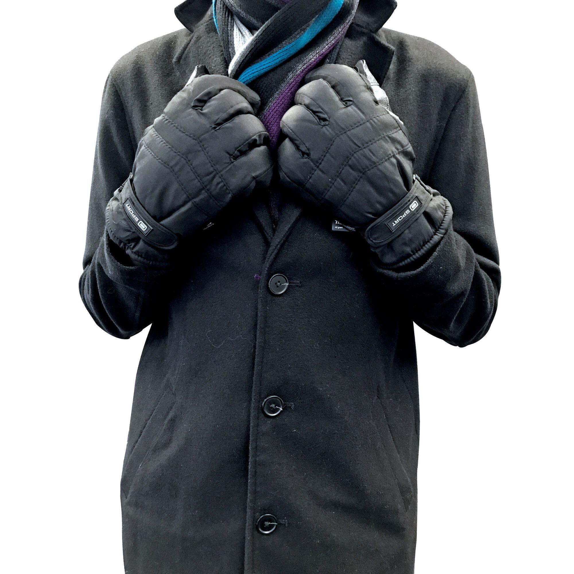 Mens 3M Thinsulate 40 gram Thermal Insulated Waterproof Ski Gloves 5/6