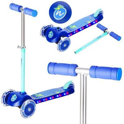 Kinder Roller Scooter Höhenverstellbar Mit LED-Rädern - Hlb001. blau