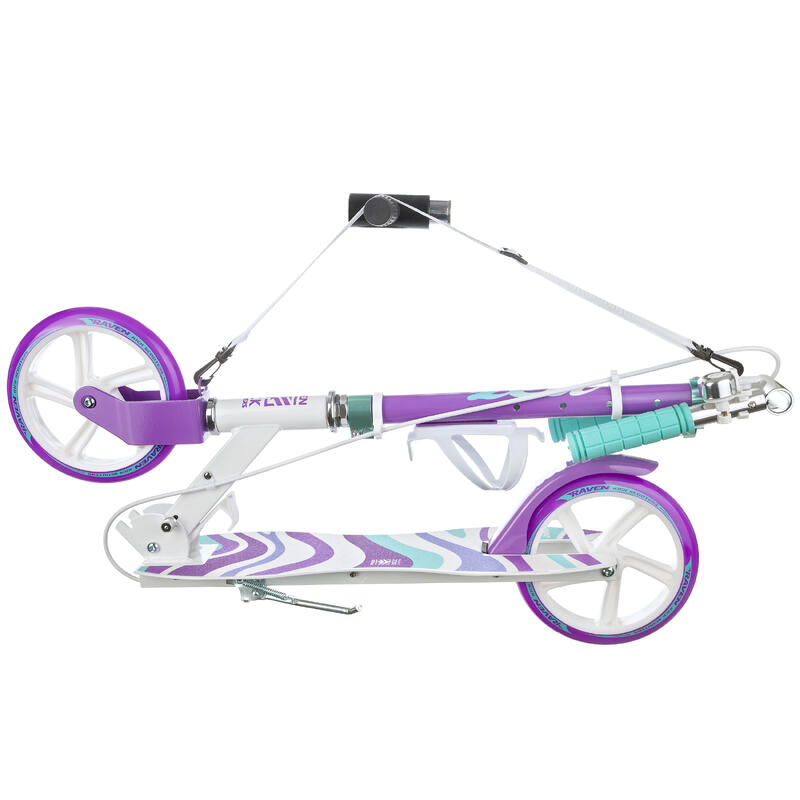 Scooter plegable con freno Zea 200mm Blanco/Morado