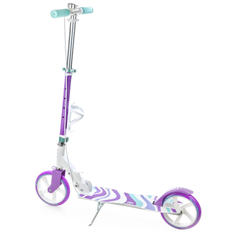 Scooter plegable con freno Zea 200mm Blanco/Morado