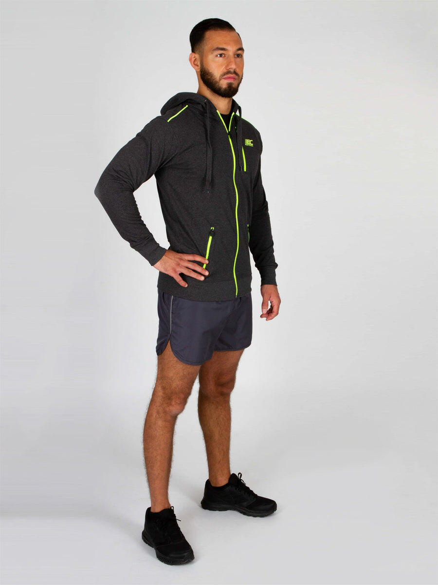 Veste à capuche Homme ULTRASOFT coupe ajustée 87% coton gris 6/7