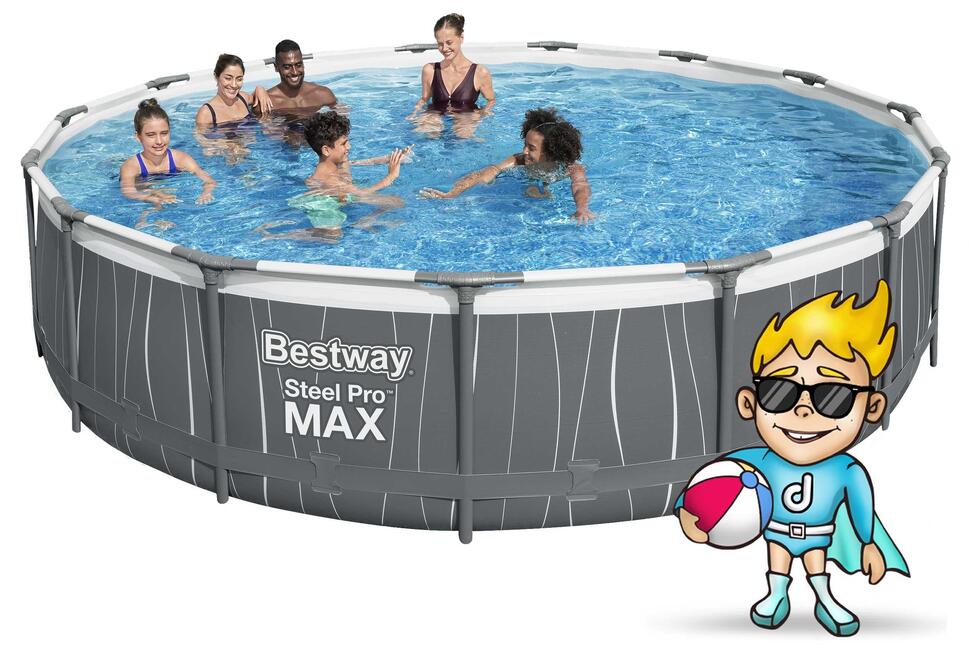 Basen ogrodowy stelażowy 457x107 cm Bestway zestaw