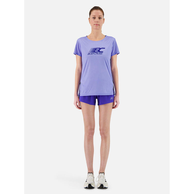 T-shirt de running à zips Ava - Mauve - Femme