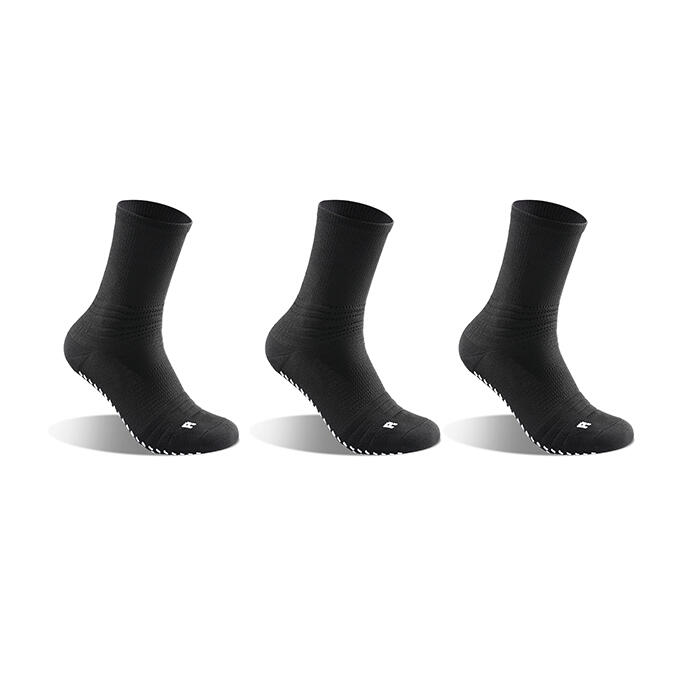 G-ZOX Enhance Grip Socks 足球防滑襪 3 對裝 (黑色 x 3)