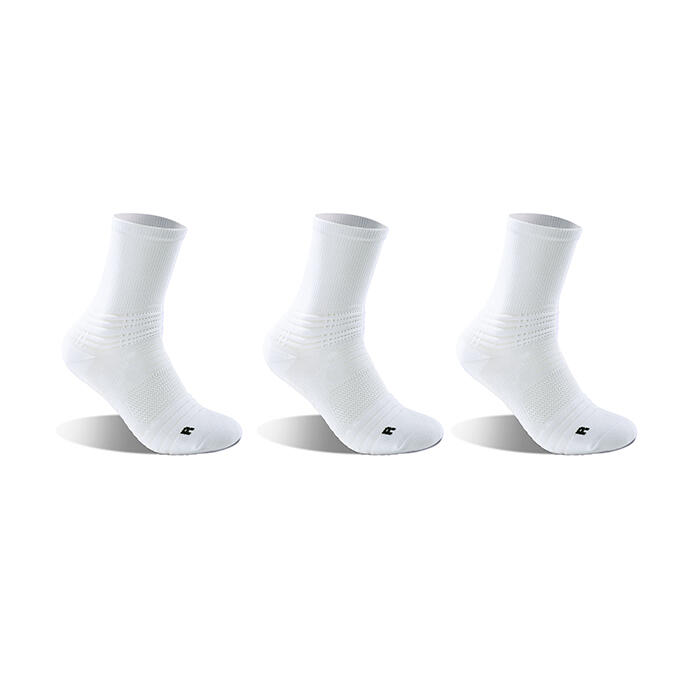 G-ZOX Enhance Grip Socks 3 Pairs (White x 3)