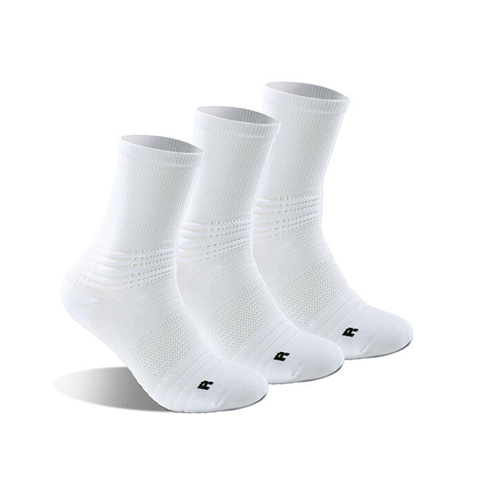 G-ZOX Enhance Grip Socks 3 Pairs (White x 3)