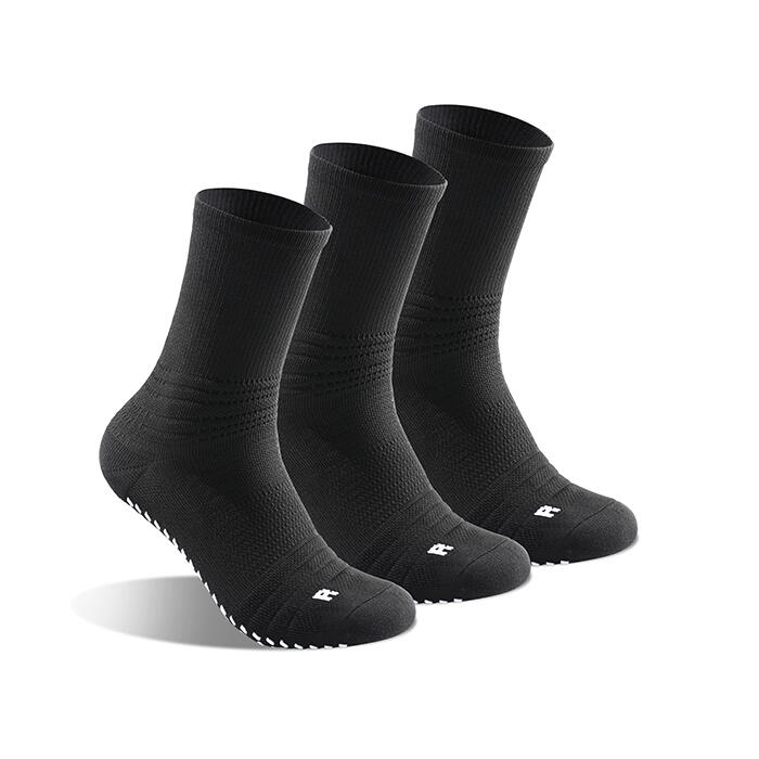G-ZOX Enhance Grip Socks 3 Pairs (Black x 3)