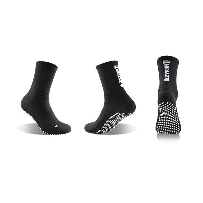 G-ZOX Enhance Grip Socks 3 Pairs (White X 1, Black x 2)