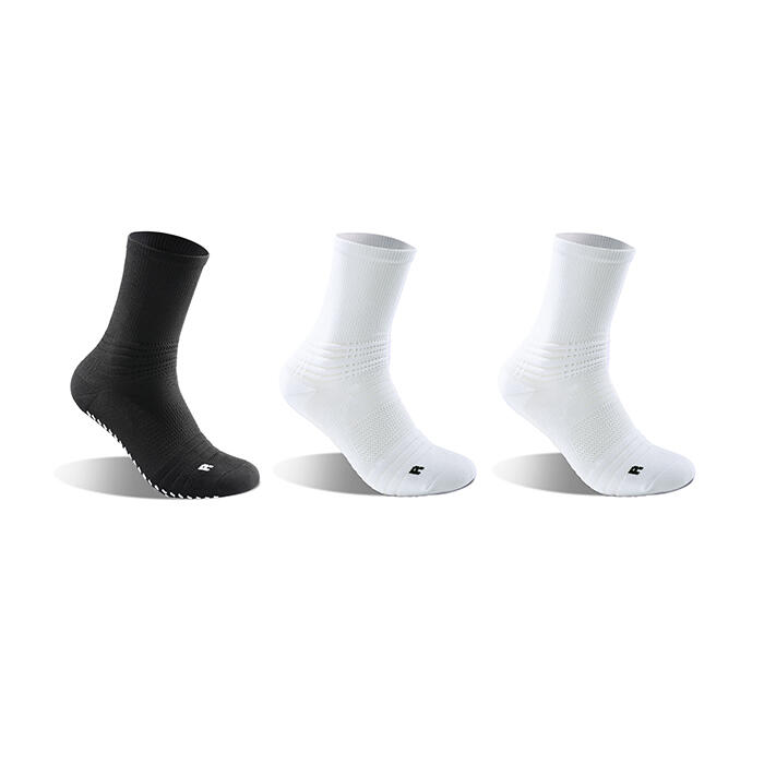 G-ZOX Enhance Grip Socks 3 Pairs (White X 2, Black x 1)