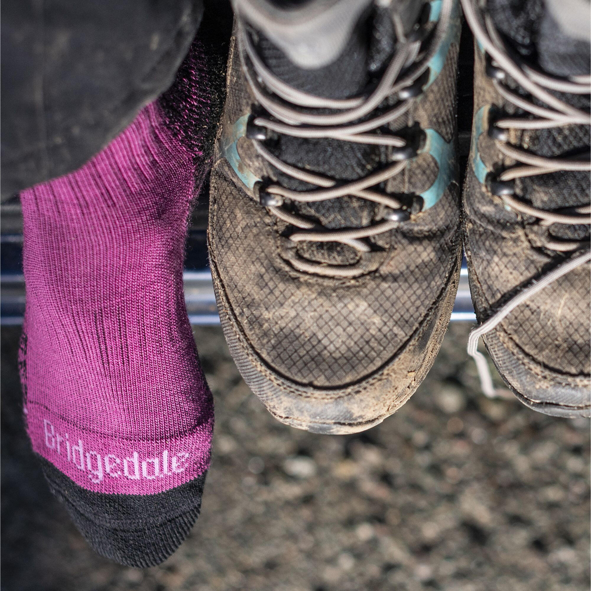 Womens Hiking Lightweight Merino Wool Performance Boot Socks 3/7