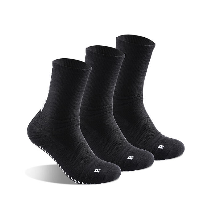 G-ZOX Cushion Grip Socks 足球防滑襪 3 對裝 - 黑色