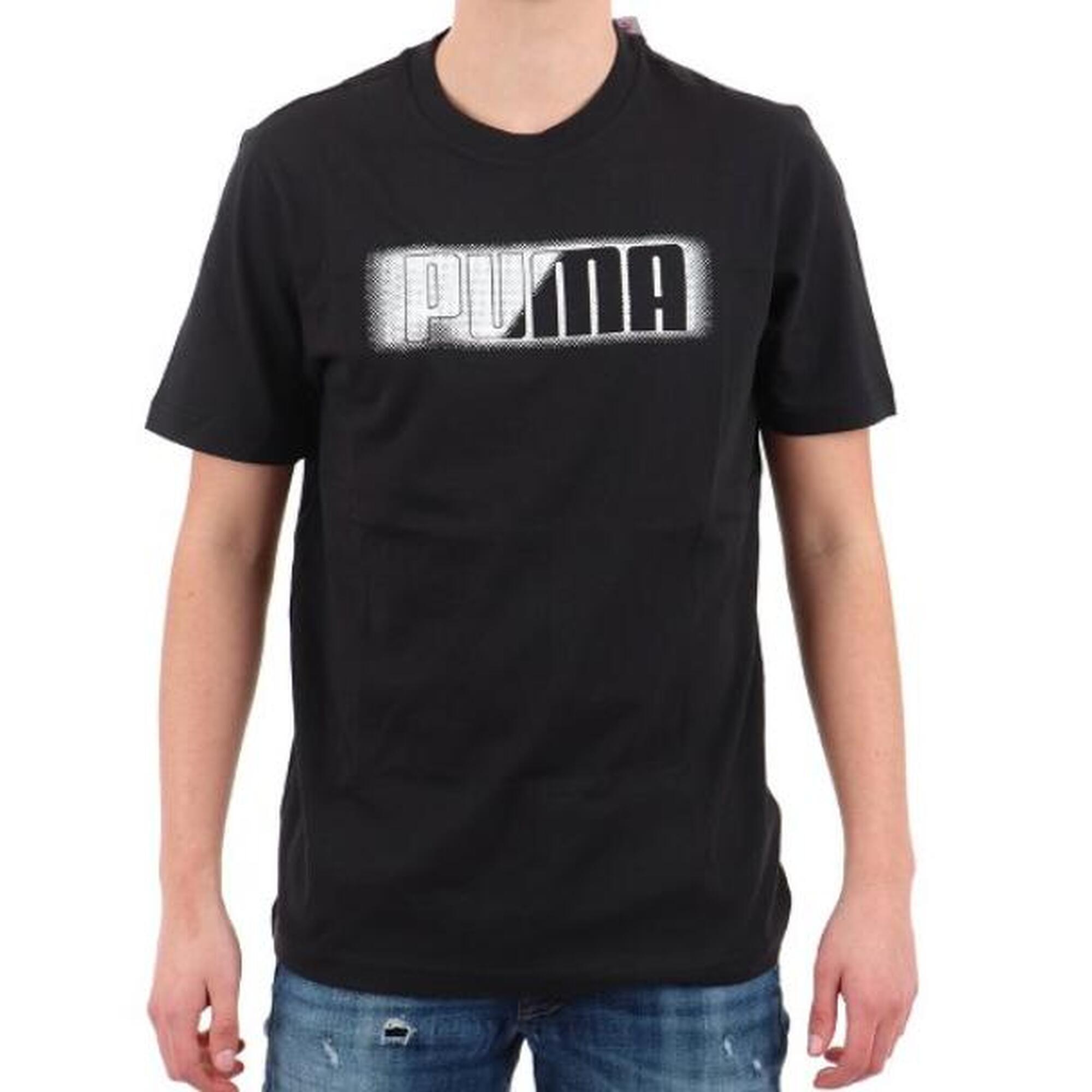 T-shirt uomo puma graphics wording tee - nero