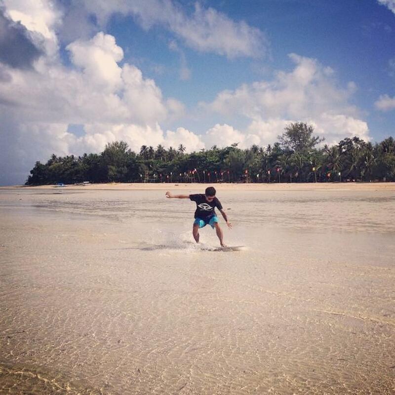 Skimboard GoZone Junior - Tavola Da Surf Per Principianti | Blu/Bianco Con Superficie EVA - Foto 10