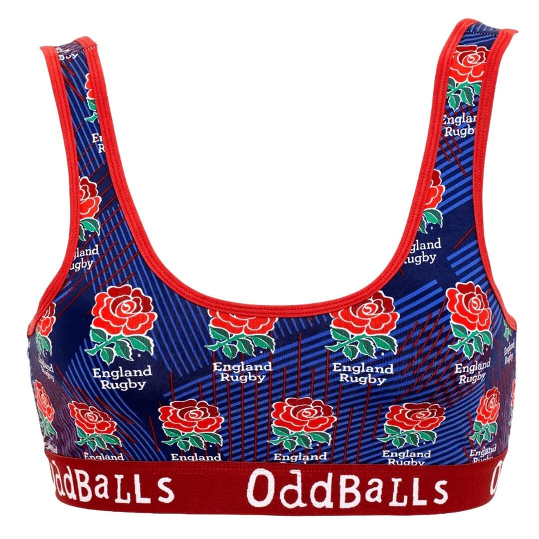 ODDBALLS Womens/Ladies Alternate England Rugby Bralette (Blue/Red)