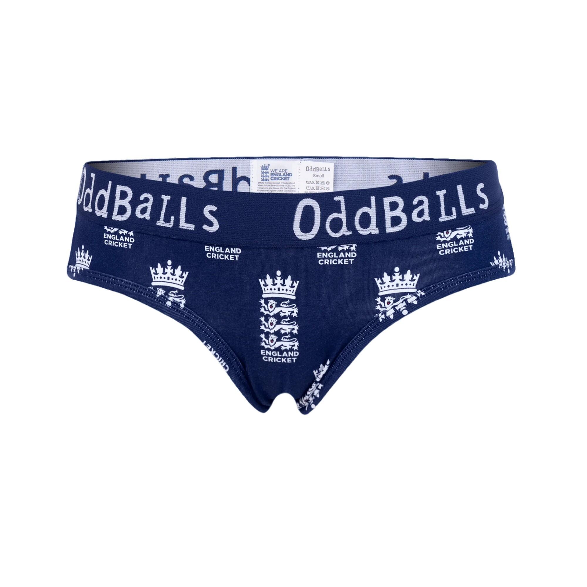 ODDBALLS Teen Girls England Cricket Briefs (Blue/White)