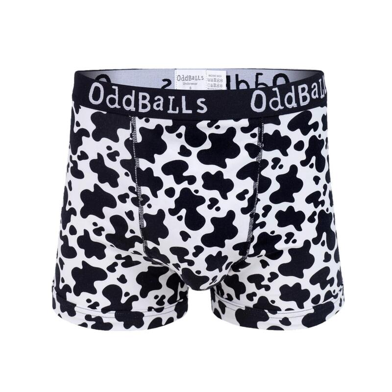 "Fat Cow" Boxershorts für Herren Schwarz/Weiß