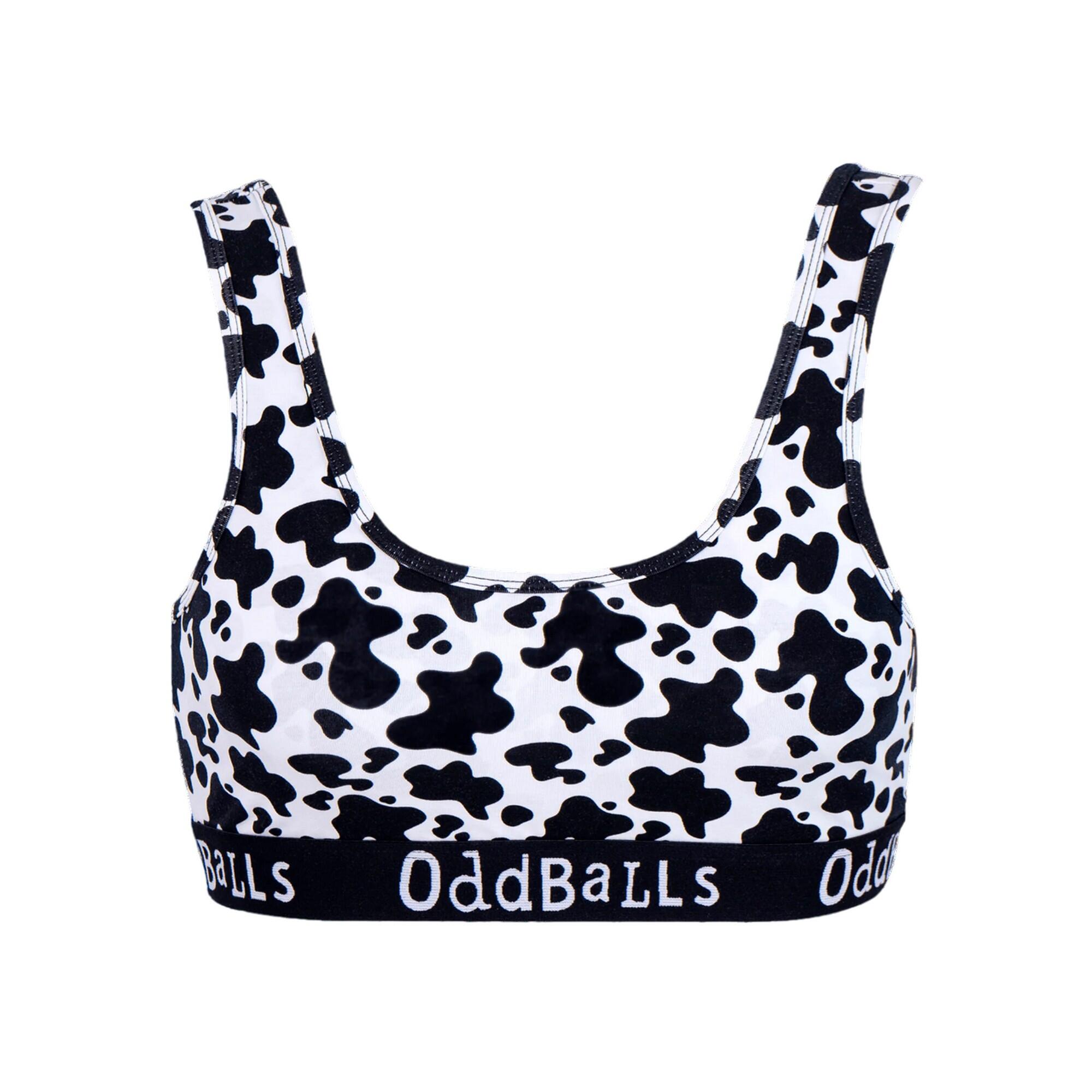 ODDBALLS Womens/Ladies Fat Cow Bralette (Black/White)