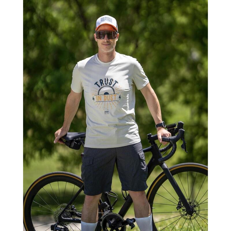 Camiseta Ciclismo Hombre Trust In Dust Stelvelo Manga Corta Crema