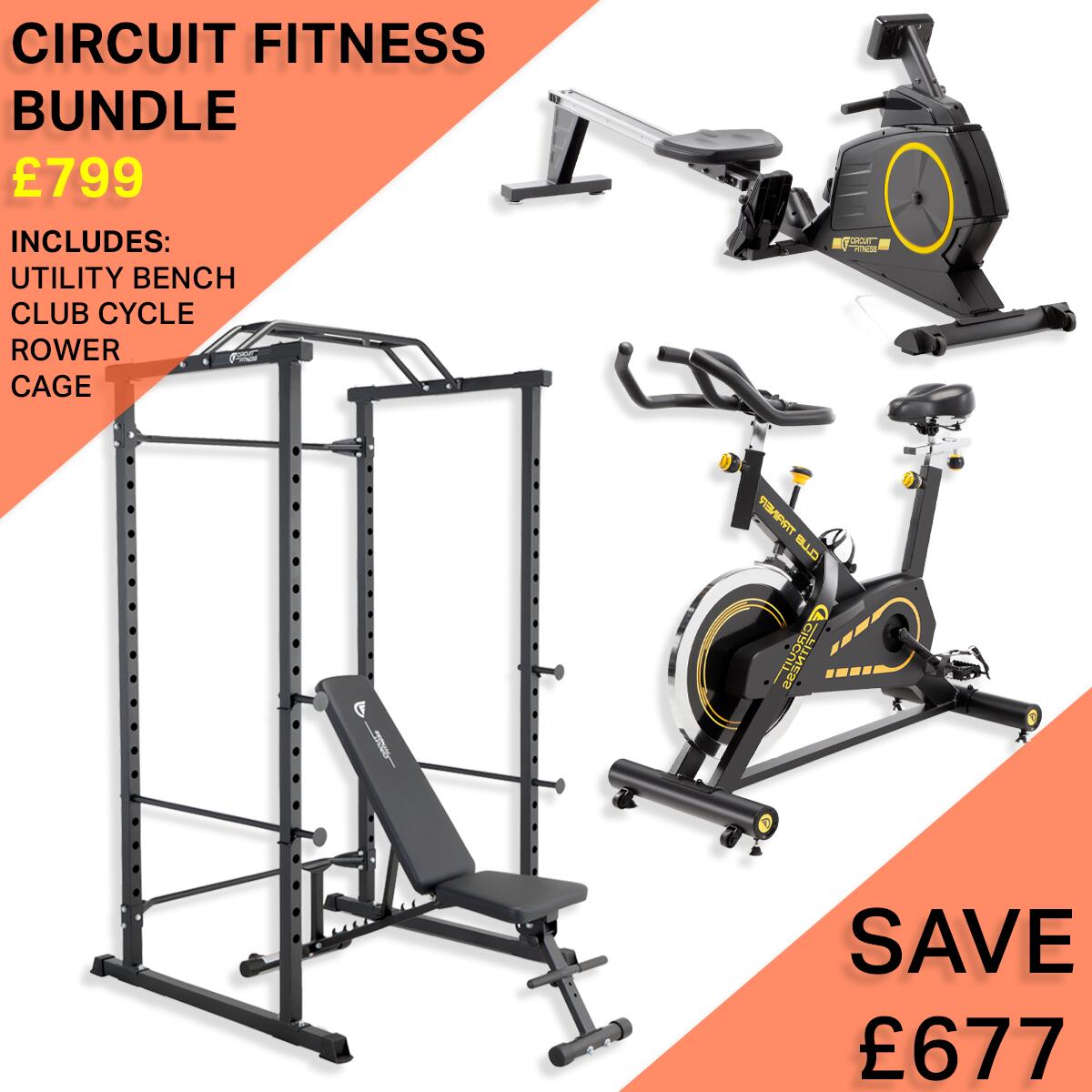 CIRCUIT FITNESS CIRCUIT FITNESS MEGA 4-IN-1 HOME GYM BUNDLE