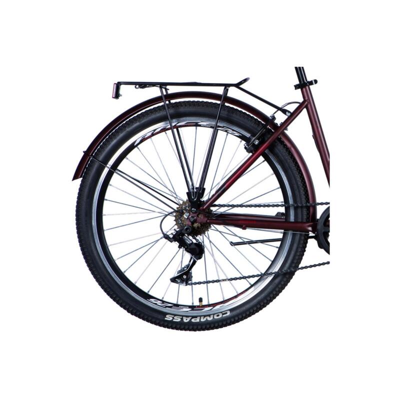 Bicicleta trekking Prestige 26", 150-180 cm, 7 viteze, Roșu