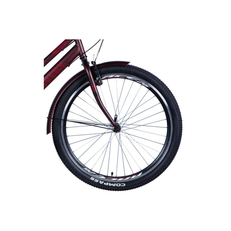 Bicicleta trekking Prestige 26", 150-180 cm, 7 viteze, Roșu