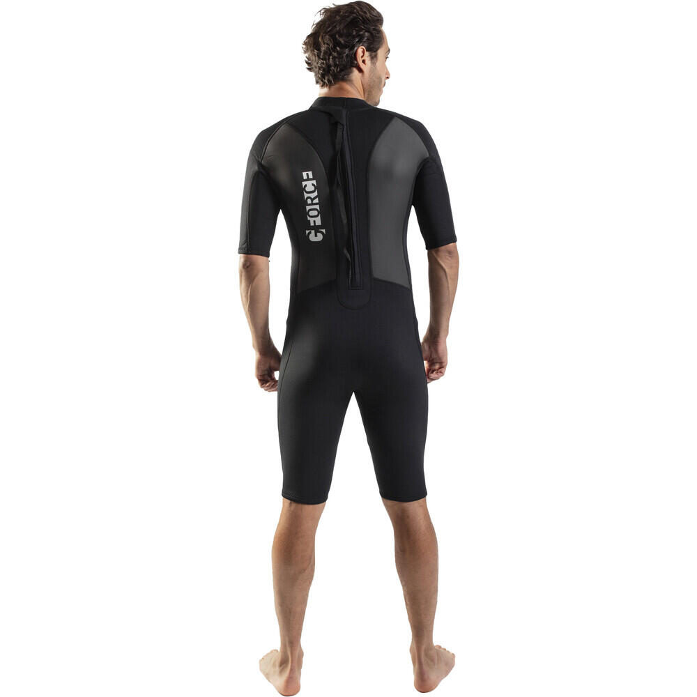 Men's G-Force 3mm Back Zip Shorty Wetsuit 2/7