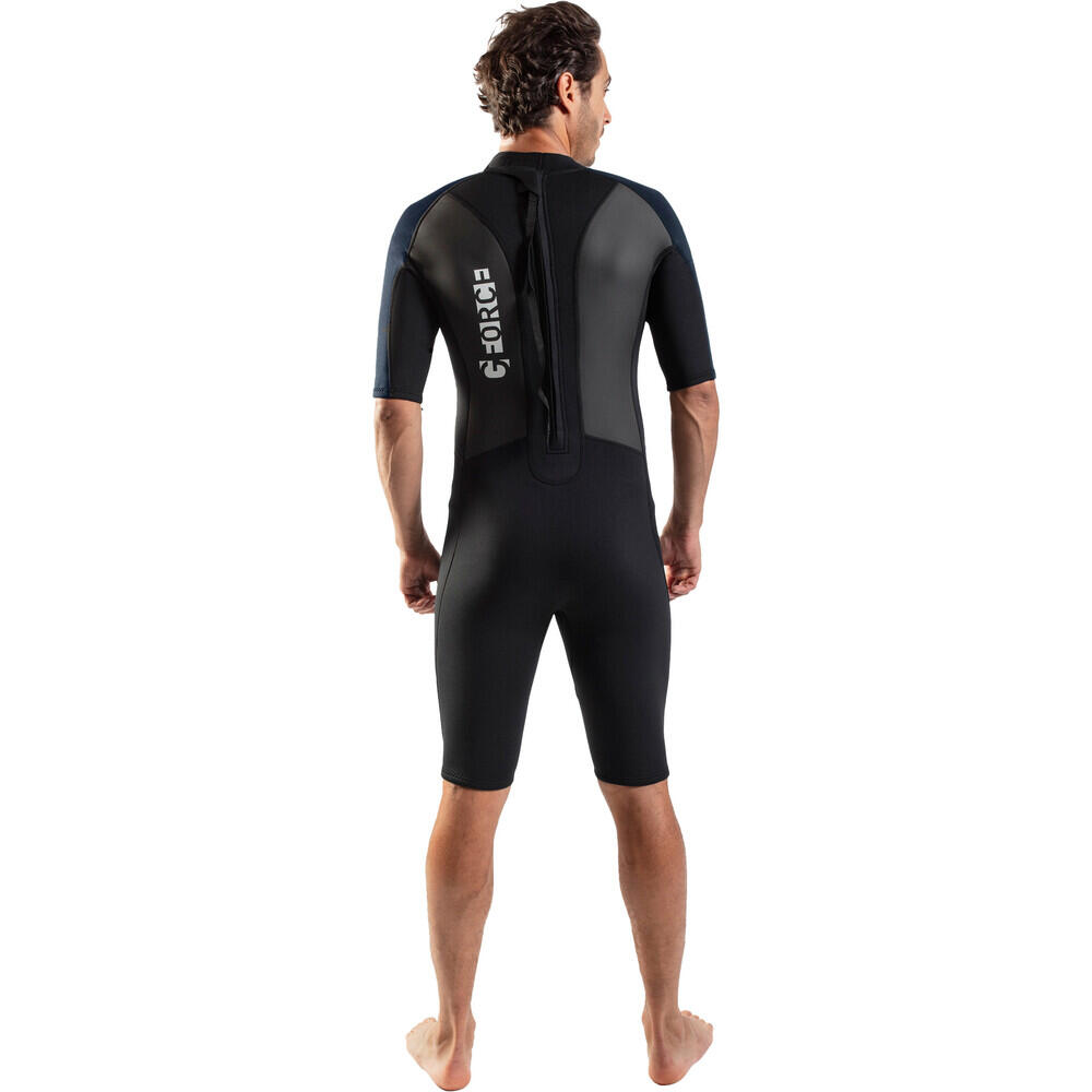 Combinaison de Shorty 3mm Dos - Noir Homme 2/7