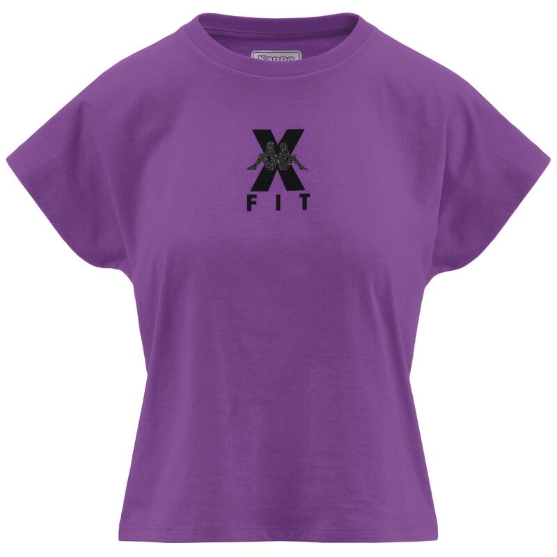 T-shirt maglia Kappa da donna Pro KOMBAT WKT EBURA Viola regular fit