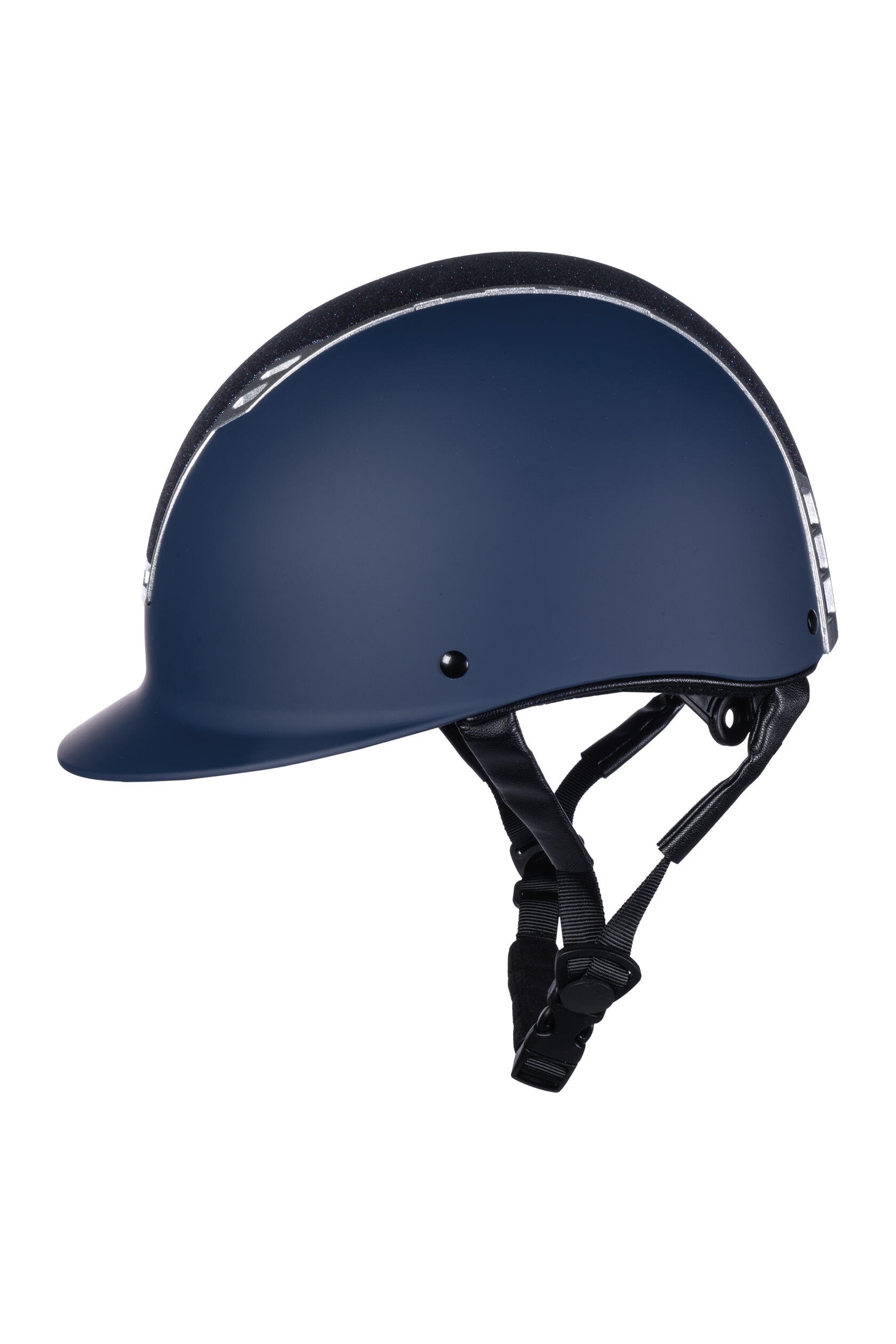 RIDING HELMET GLITTER DARK RED/BLACK 3/4
