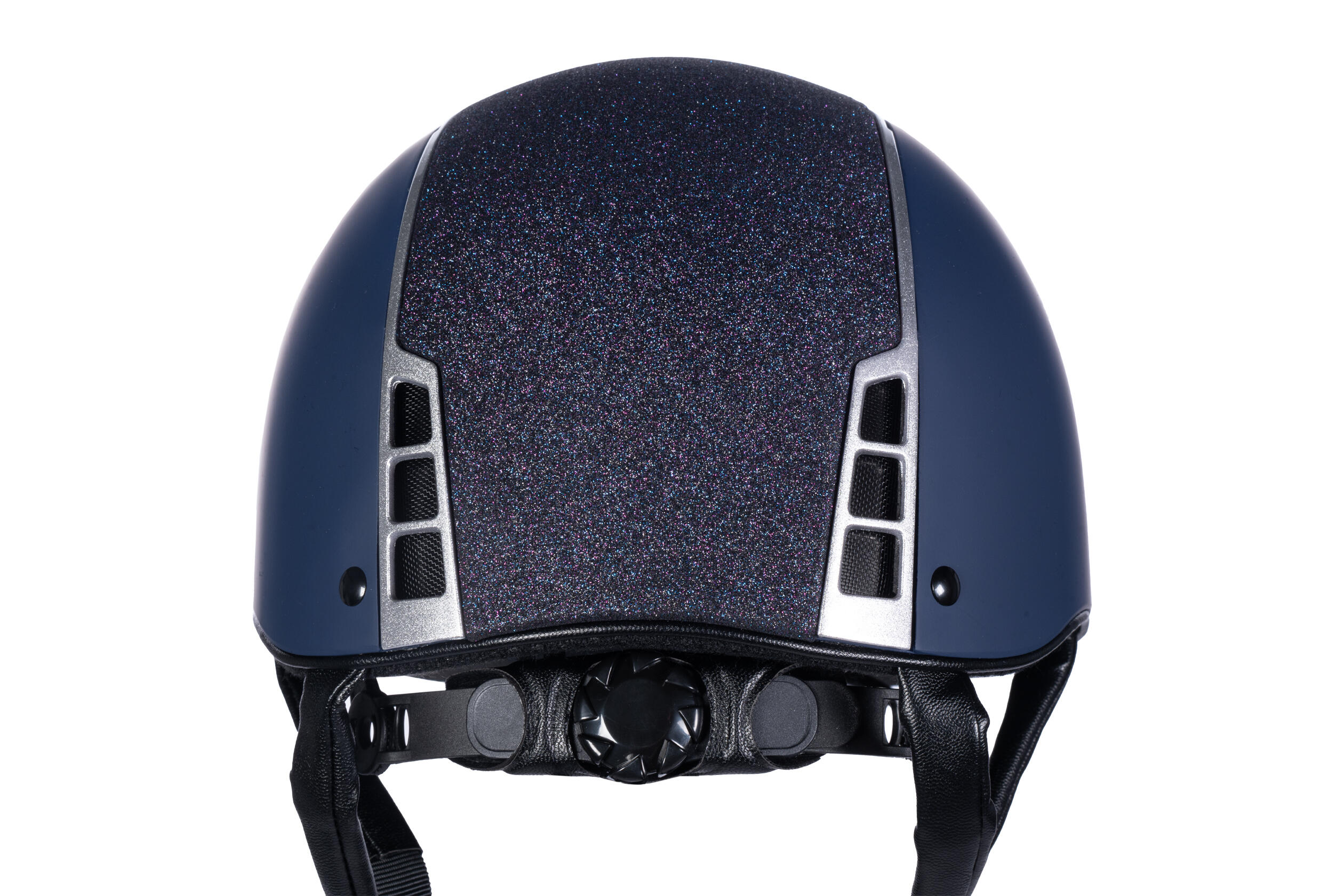 RIDING HELMET GLITTER DARK RED/BLACK 4/4