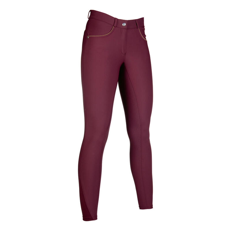 Damen Reithose Beagle Silikon-Vollbesatz bordeaux