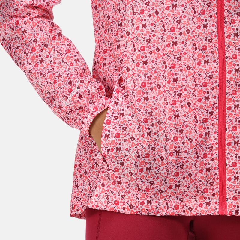 Regatta Printed Pack-It waterdichte dameswandelregenjas roze